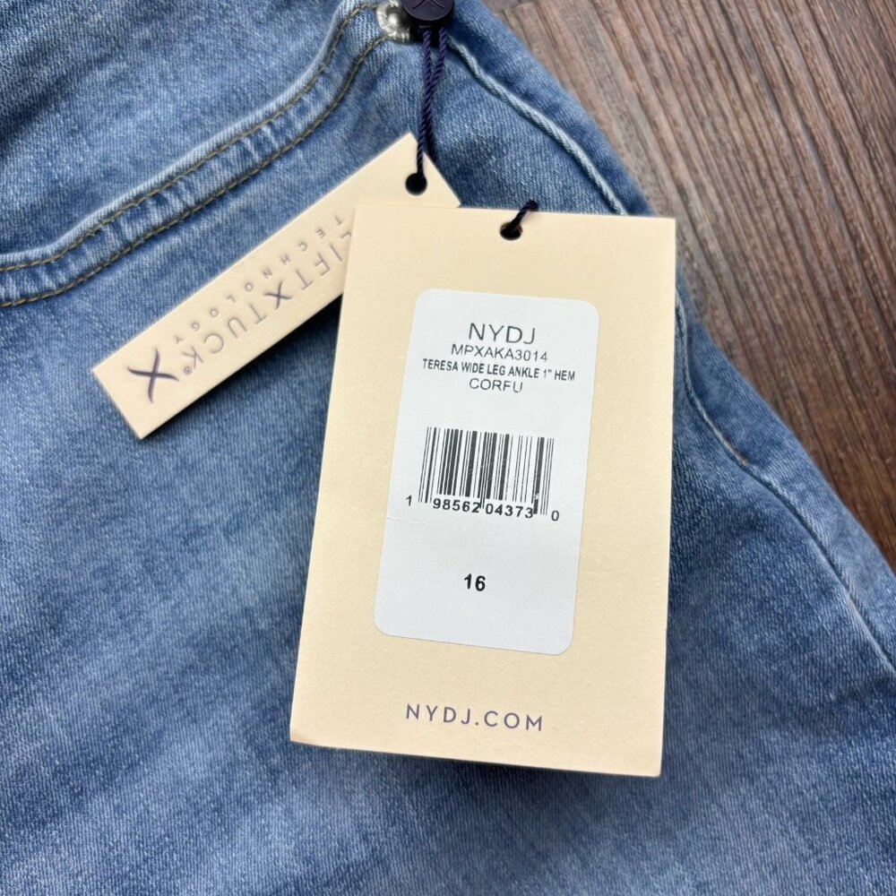 NWT NYDJ Teresa Wide Leg Ankle Jeans Light Wash Women’s Size 16 - Picture 6 of 14